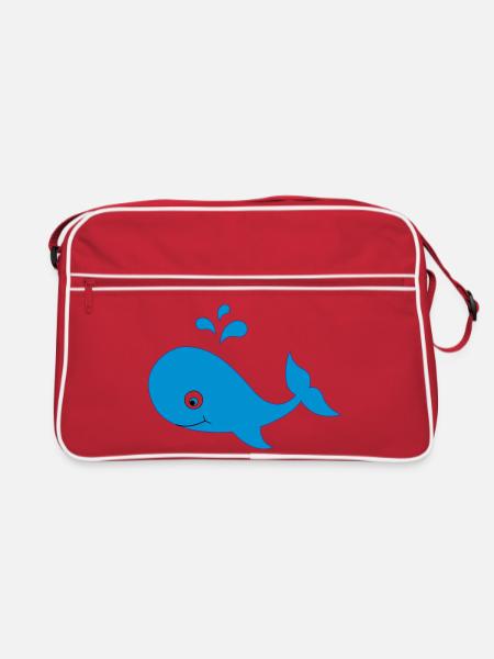 wal - Retro Tasche - Rot/Weiß - Vorne