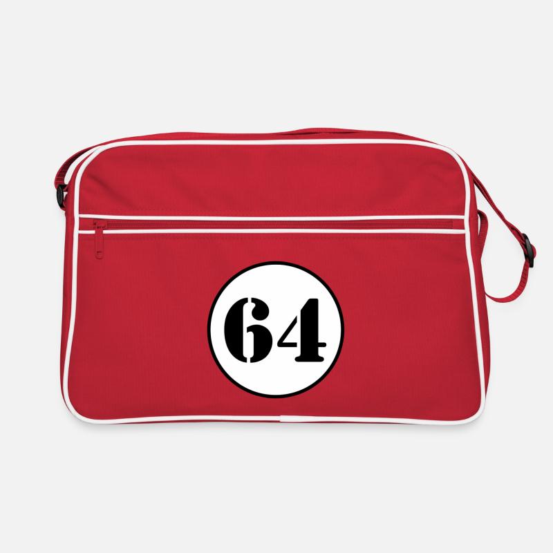 NUMMER 64 Vierundsechzig Geburtstag Geschenk Retro Tasche