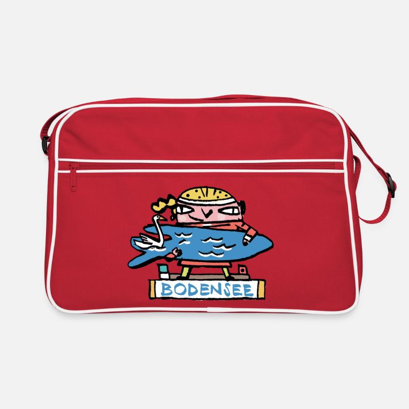 Bodensee Surfer Cartoon Retro Tasche