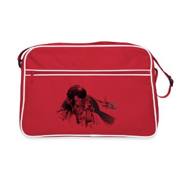 Fighter pilot - Sac Retro - rouge/blanc - Devant