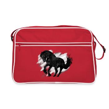 horse - Retro Bag - red/white - Front