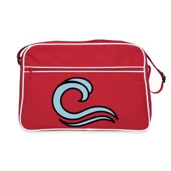 waves - Retro Bag - red/white - Front