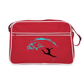 Rhythmische Gymnastik - Retro Tasche - Rot/Weiß - Vorne