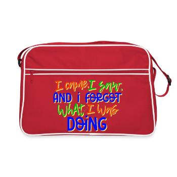 Humorous Statement Sayings - Retro Bag - red/white - Front