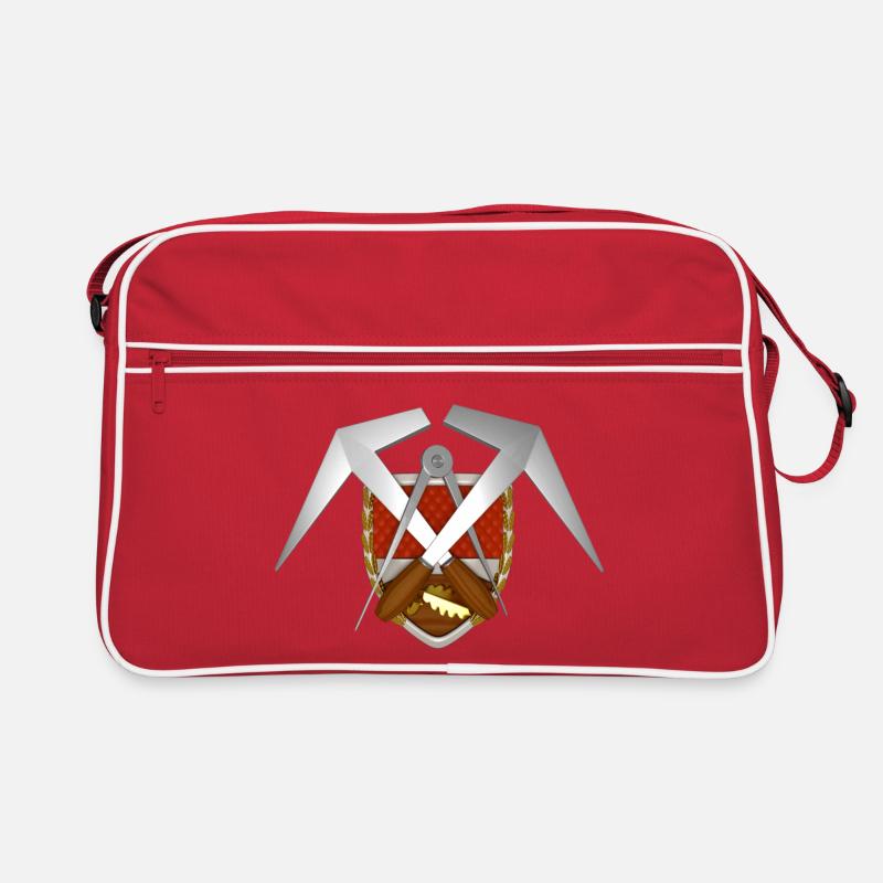 Emblème de toiture d’artisanat - Sac Retro - rouge/blanc