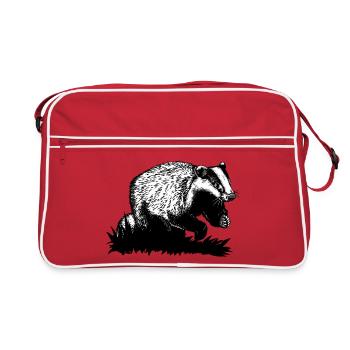Blaireau au galop - Sac Retro - rouge/blanc - Devant
