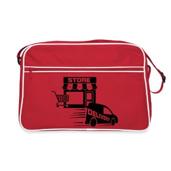 Boutique en ligne et livraison avec - Sac Retro - rouge/blanc - Devant