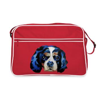 Cavalier King Charles Spaniel - Retro Bag - red/white - Front