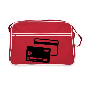 Carte de crédit carte de débit Visa Carte de paiement - Sac Retro - rouge/blanc - Devant