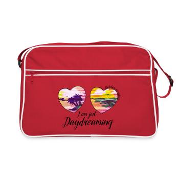 Lunettes de soleil en forme de rêveries en forme de cœur Estival - Sac Retro - rouge/blanc - Devant