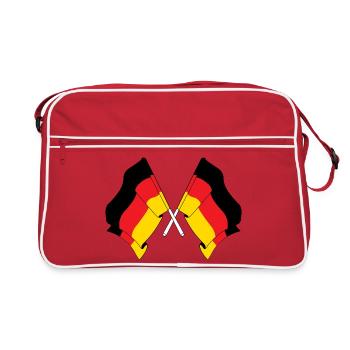 Deux drapeaux Allemagne - Sac Retro - rouge/blanc - Devant