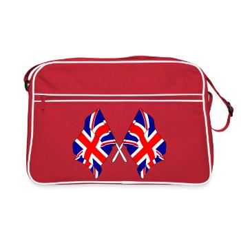 Deux drapeaux de la Grande-Bretagne - Sac Retro - rouge/blanc - Devant