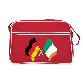 Drapeau de l’Allemagne et drapeau de l’Irlande - Sac Retro - rouge/blanc - Devant
