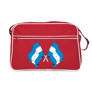 Deux drapeaux croisés du Honduras - Sac Retro - rouge/blanc - Devant