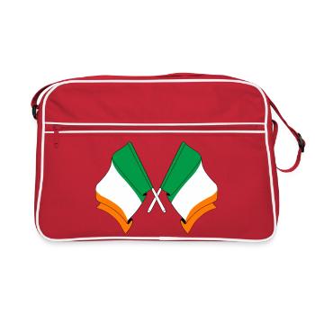 Deux drapeaux croisés de l’Irlande - Sac Retro - rouge/blanc - Devant