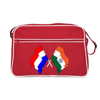 Flag of the Netherlands, flag India - Retro Bag - red/white - Front