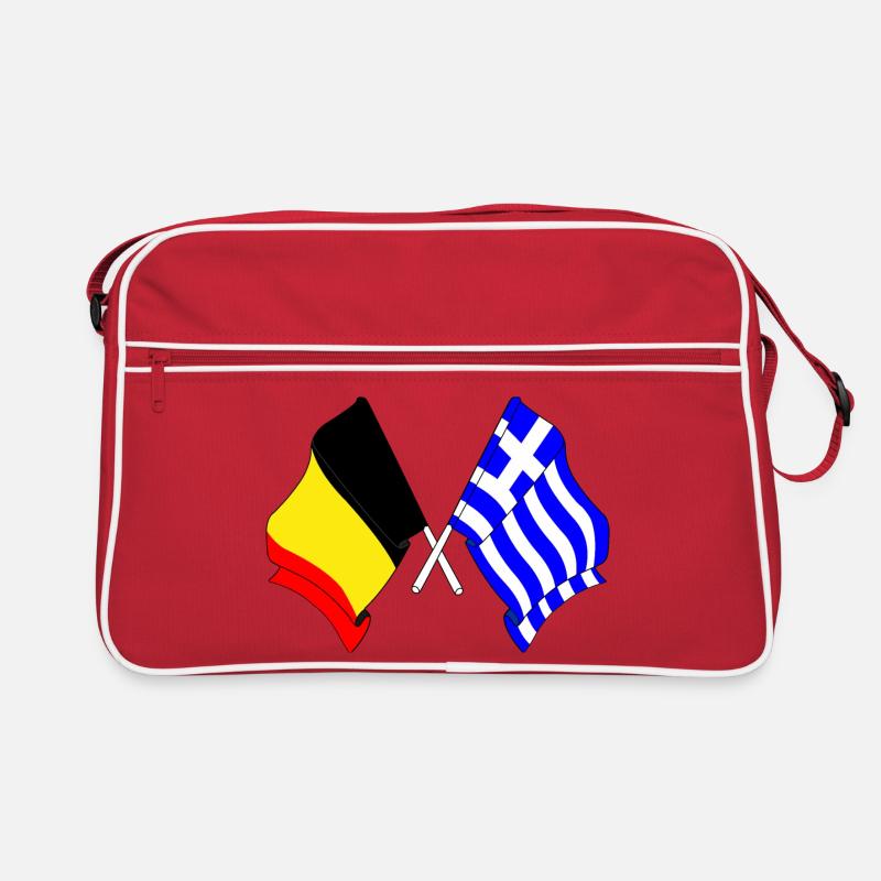Drapeau Belgique, drapeau Grèce Sac Retro
