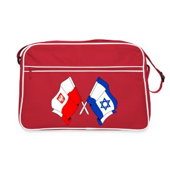 Drapeau de la Pologne, drapeau d’Israël - Sac Retro - rouge/blanc - Devant