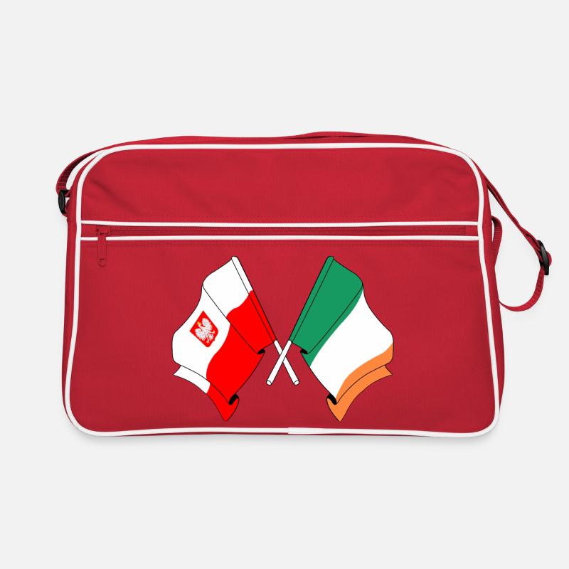 Drapeau de la Pologne, drapeau de l’Irlande Sac Retro
