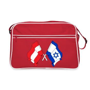 Drapeau Autriche, drapeau Israël - Sac Retro - rouge/blanc - Devant