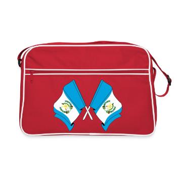 Two flags Guatemala - Retro Bag - red/white - Front