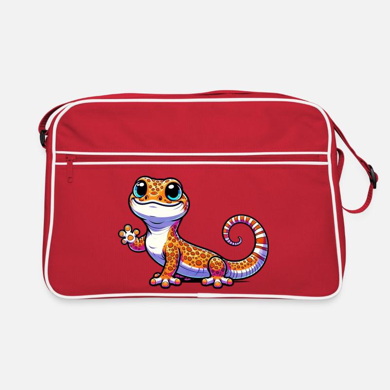 Gecko - Retro Tasche - Rot/Weiß