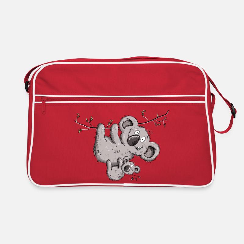 Drolliger Koala Bär Mit Koala Baby Retro Tasche