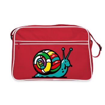 Escargot - Sac Retro - rouge/blanc - Devant