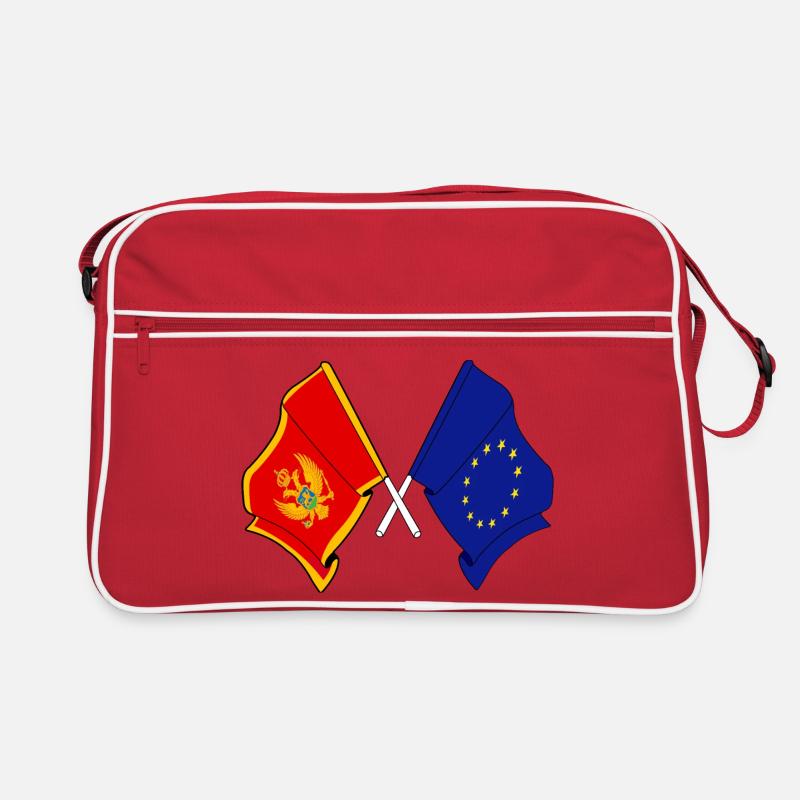 Drapeau du Monténégro, drapeau de l’Europe Sac Retro