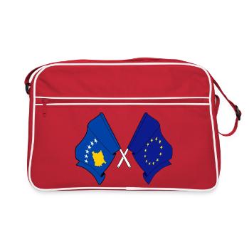 Drapeau Kosovo Europe - Sac Retro - rouge/blanc - Devant