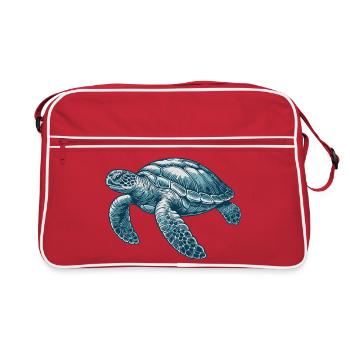 Tortue marine - Sac Retro - rouge/blanc - Devant