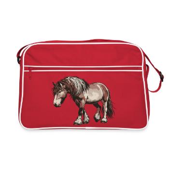 Trot Your Own Path - Retro Tasche - Rot/Weiß - Vorne