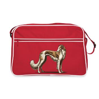 Barsoi - Retro Tasche - Rot/Weiß - Vorne