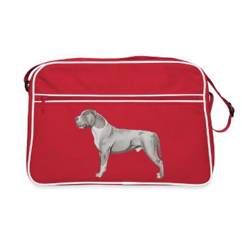 Staffordshire Bullterrier - Retro Tasche - Rot/Weiß - Vorne