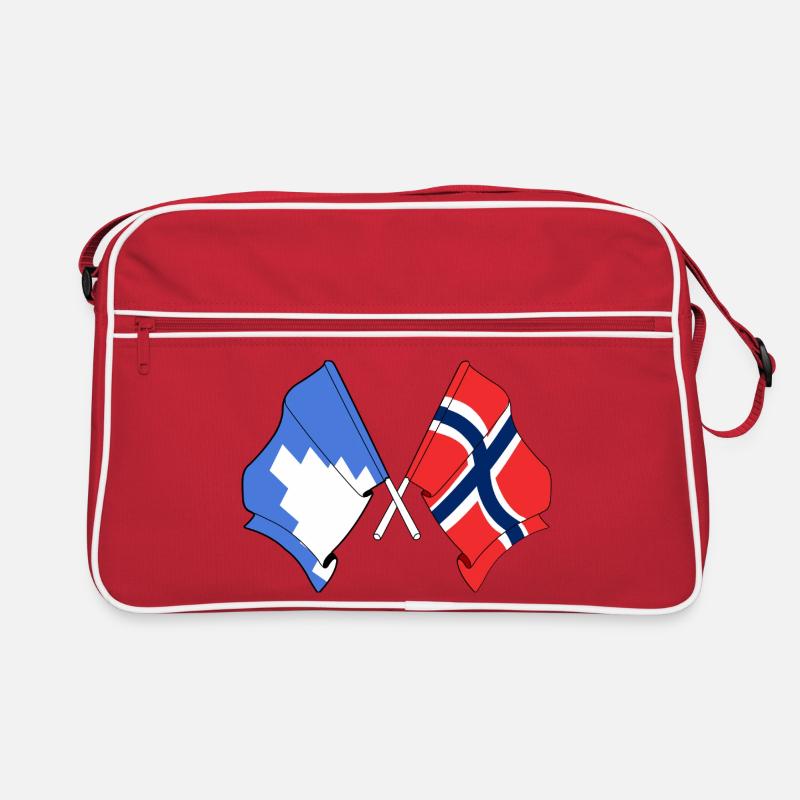 Deux drapeaux ont traversé l’Akershus et la Norvège Sac Retro