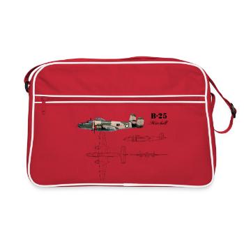 Le B-25 - Sac Retro - rouge/blanc - Devant