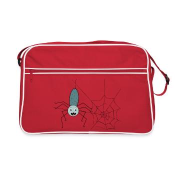 Spinnfried die Spinne - Retro Tasche - Rot/Weiß - Vorne