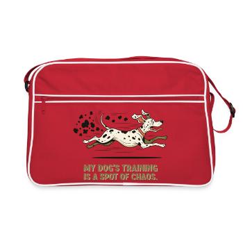 L’éducation de mon chien est un peu chaotique - Sac Retro - rouge/blanc - Devant