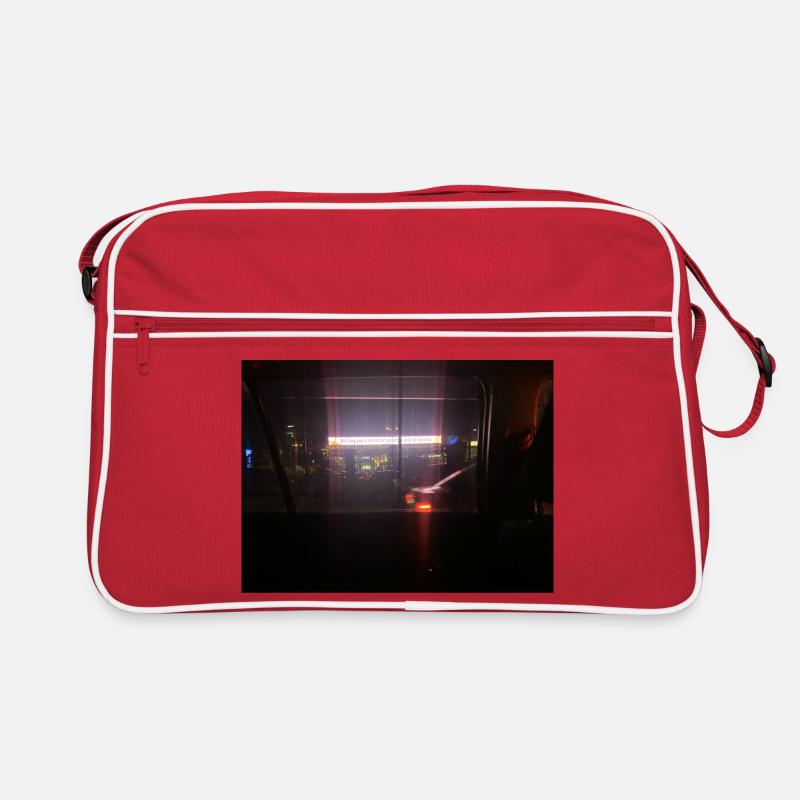 Néons sur l'horizon dans le noir Sac Retro