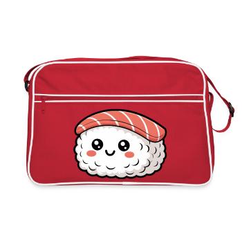 Sushis mignons - Sac Retro - rouge/blanc - Devant