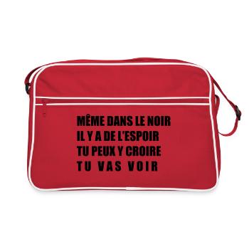 Even in the dark - Retro Bag - red/white - Front