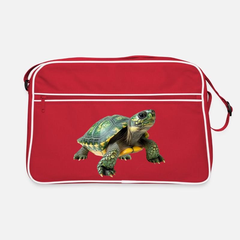 Green Yellow Turtle Pattern Retro Bag
