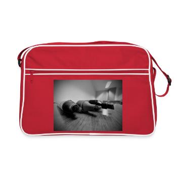 Pinceaux noir et blanc - Sac Retro - rouge/blanc - Devant