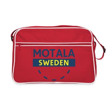 Motala Sweden Emblem Badge - Retro Bag - red/white - Front