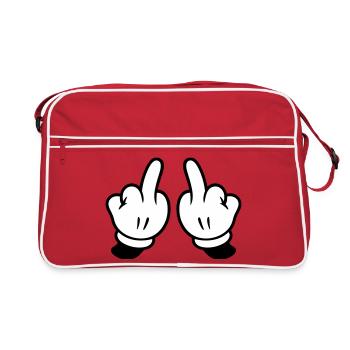 Main du majeur Espiègle - Sac Retro - rouge/blanc - Devant