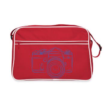 Camera blue - Retro Bag - red/white - Front