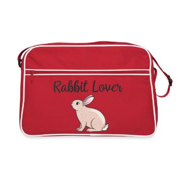 rabbit lovers - Retro Bag - red/white - Front