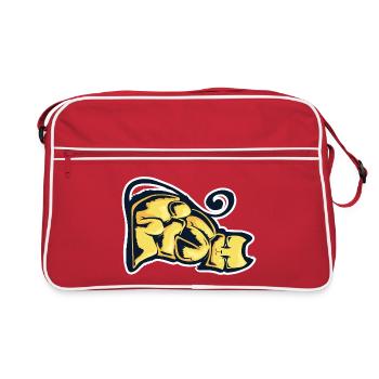 Fish, mot dessiné - Sac Retro - rouge/blanc - Devant