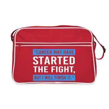 Darm Krebs Dickdarm - Retro Tasche - Rot/Weiß - Vorne