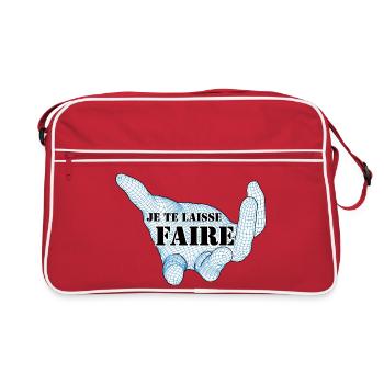 JE TE LAISSE FAIRE. - Sac Retro - rouge/blanc - Devant
